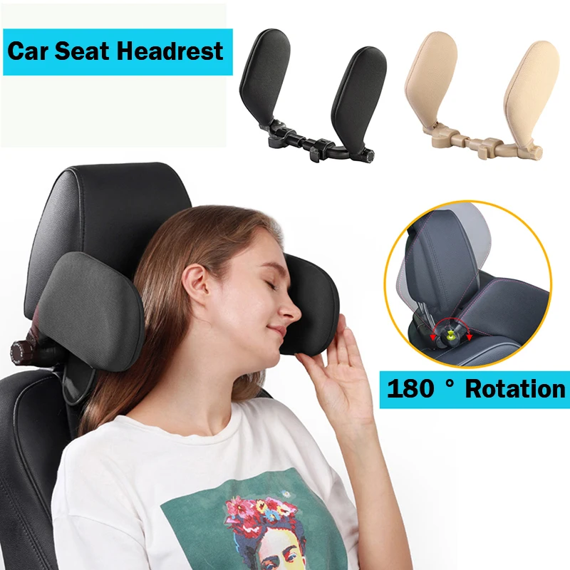 Child Sleep Car Neck Headrest Pillow Cushion Car Seat Memory Foam Pad Side Head Telescopic Support on Cervical Spine for Adults