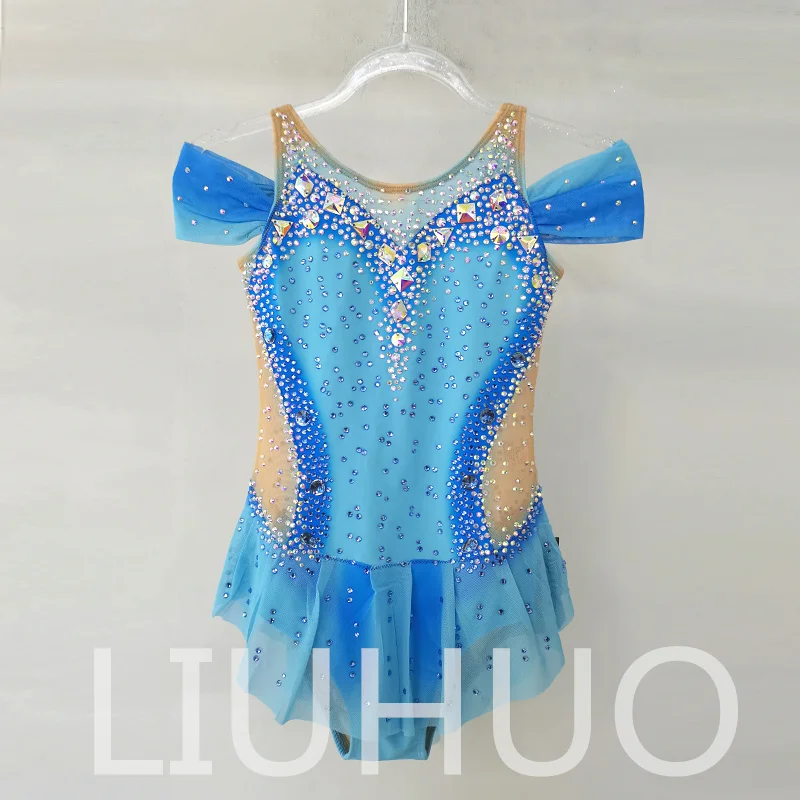 LIUHUO Ritmik Jimnastik Leotard Çocuklar İçin Rekabetçi Amigo Performansı