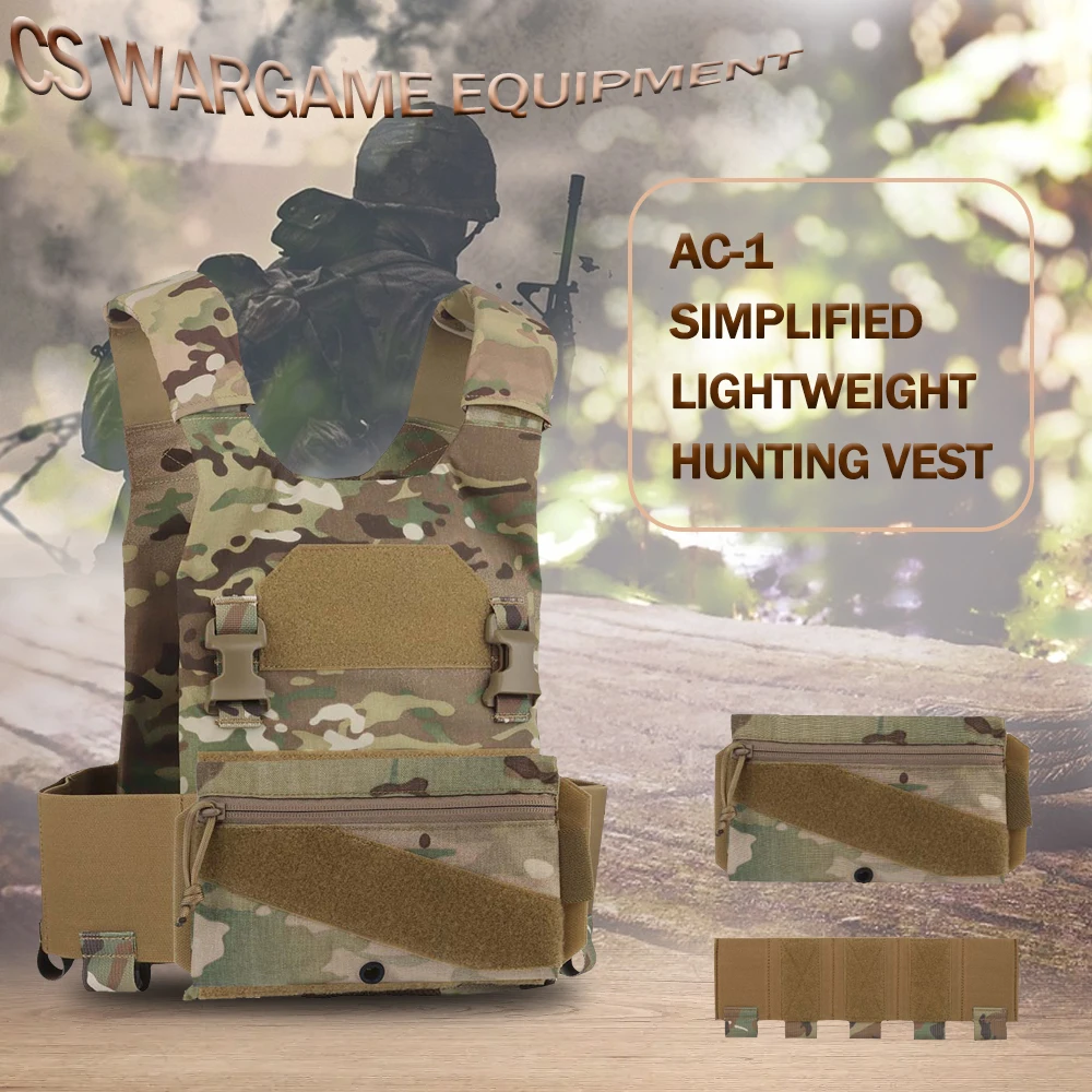 

AC-1 Легкий тактический жилет, комплект, эластичный чехол для тройного журнала, военная сумка для конфет, страйкбольная охотничья уличная живая CS, комплект оборудования
