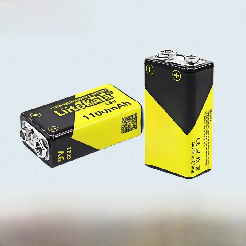 1-10 sztuk LiitoKala 9V 1100mAh bateria 6F22 type-c USB-9V akumulator litowo-jonowy do multimetru mikrofon zabawka pilot KTV — zdjęcie 2
