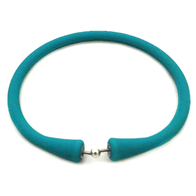 Wholesale Peacock Green Rubber Silicone Wristband for Custom Bracelet