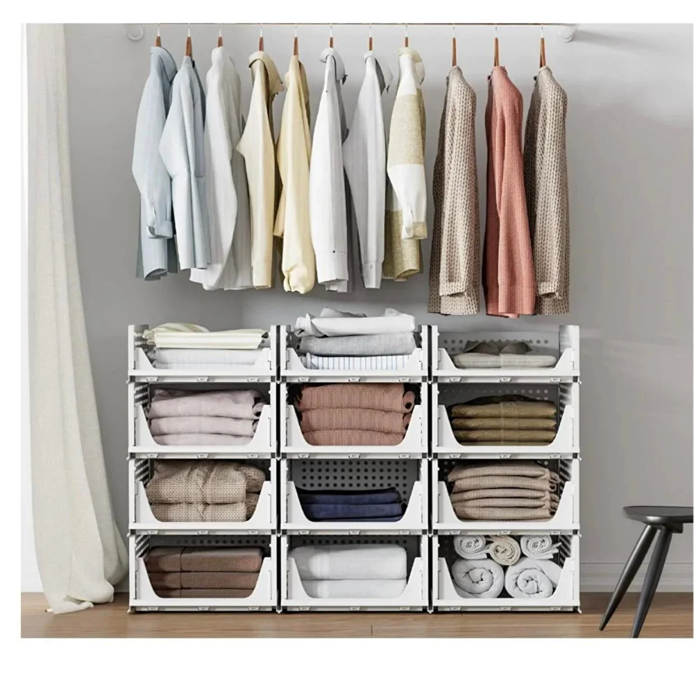 1 Pcs Medium Size Foldable Multi-Purpose Wardrobe Sliding Shelf Organizer Quality Design Stylish Look Smart Depolma 2023