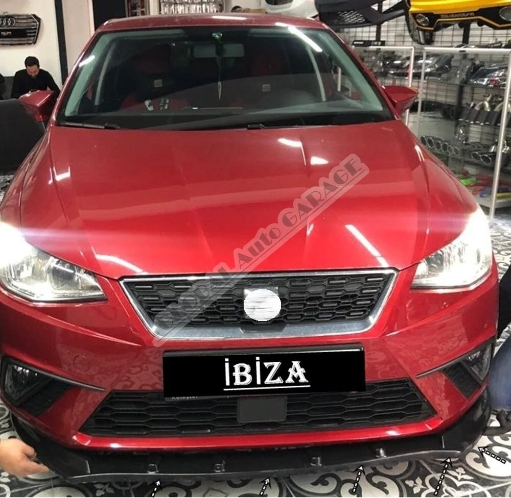 Dla Seat Ibiza zderzak przedni zderzak wargi 2008-2021 fortepian czarny błyszczący Splitter dyfuzor uniwersalny spojler zderzak błotniki