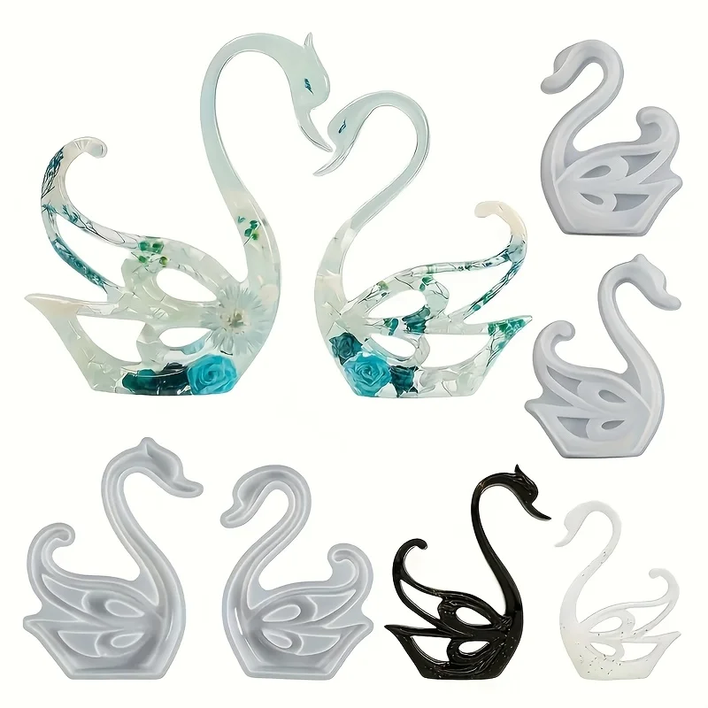 

Два элегантных силиконовых форм «Лебедь» — высококачественные и многоразовые, с тонким дизайном перьев, овальное украшение для дома, вешалка для ювелирных изделий, брелок,