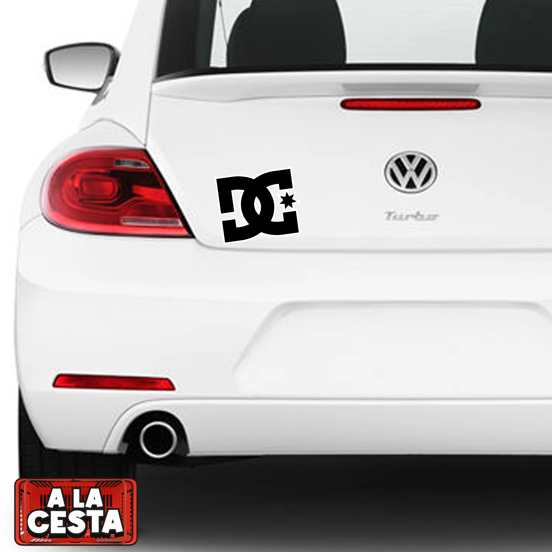 ( Pack 2unidades ) Pegatinas decorativas personalizadas dc shoes marca ropa logo vinilos decorativos vehiculo automóvil coche cristal color divertido original