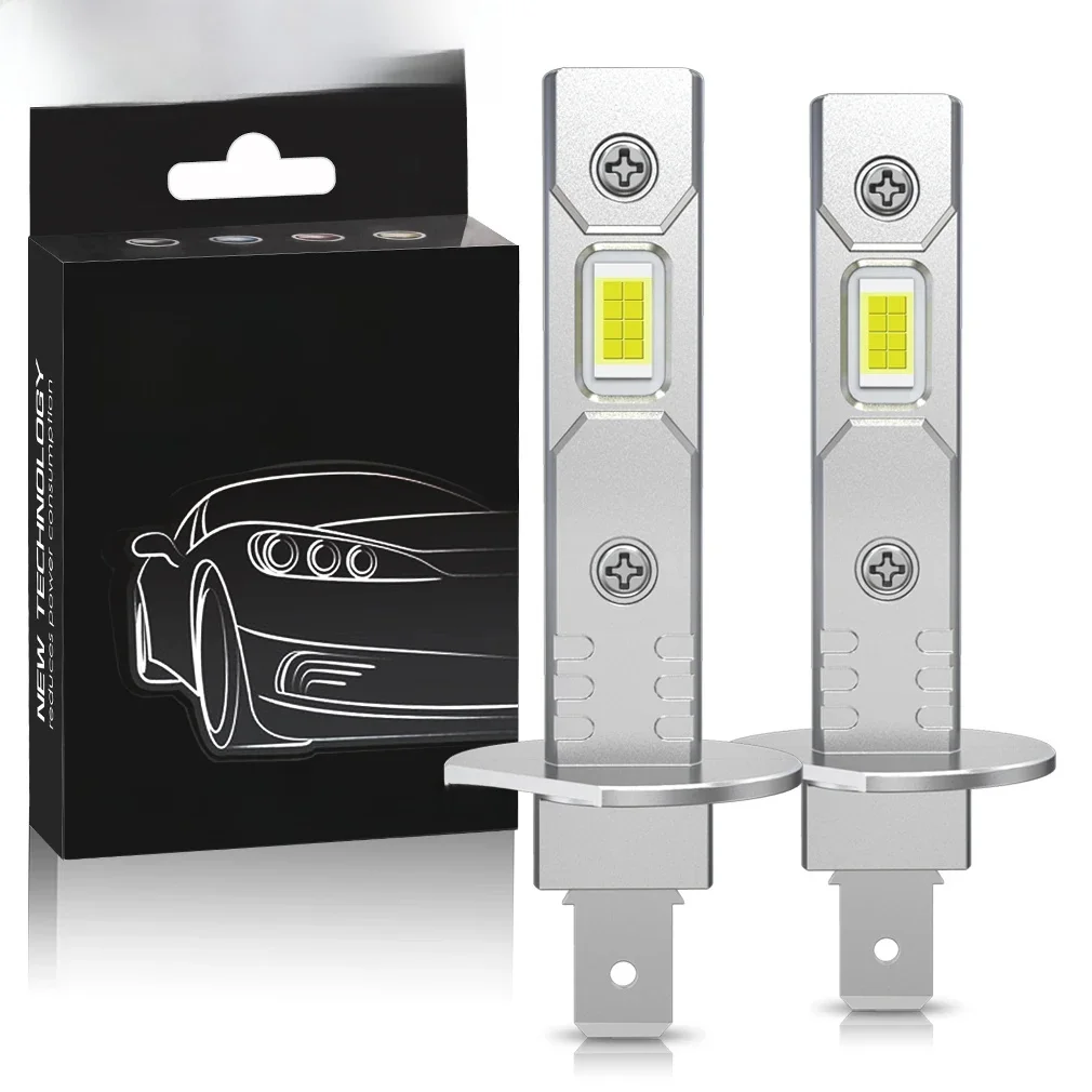 H1 H3 H7 Żarówka reflektora LED Mini 60W 20000LM CSP do reflektorów samochodowych Światło wentylatora Auto Diode Światła przeciwmgielne 12V 6000K Samochód — 2