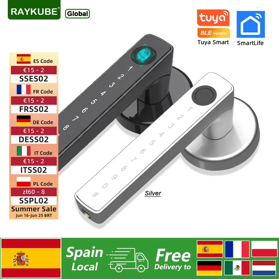CERRADURA ELECTRÓNICA INTELIGENTE RAYKUBE M5