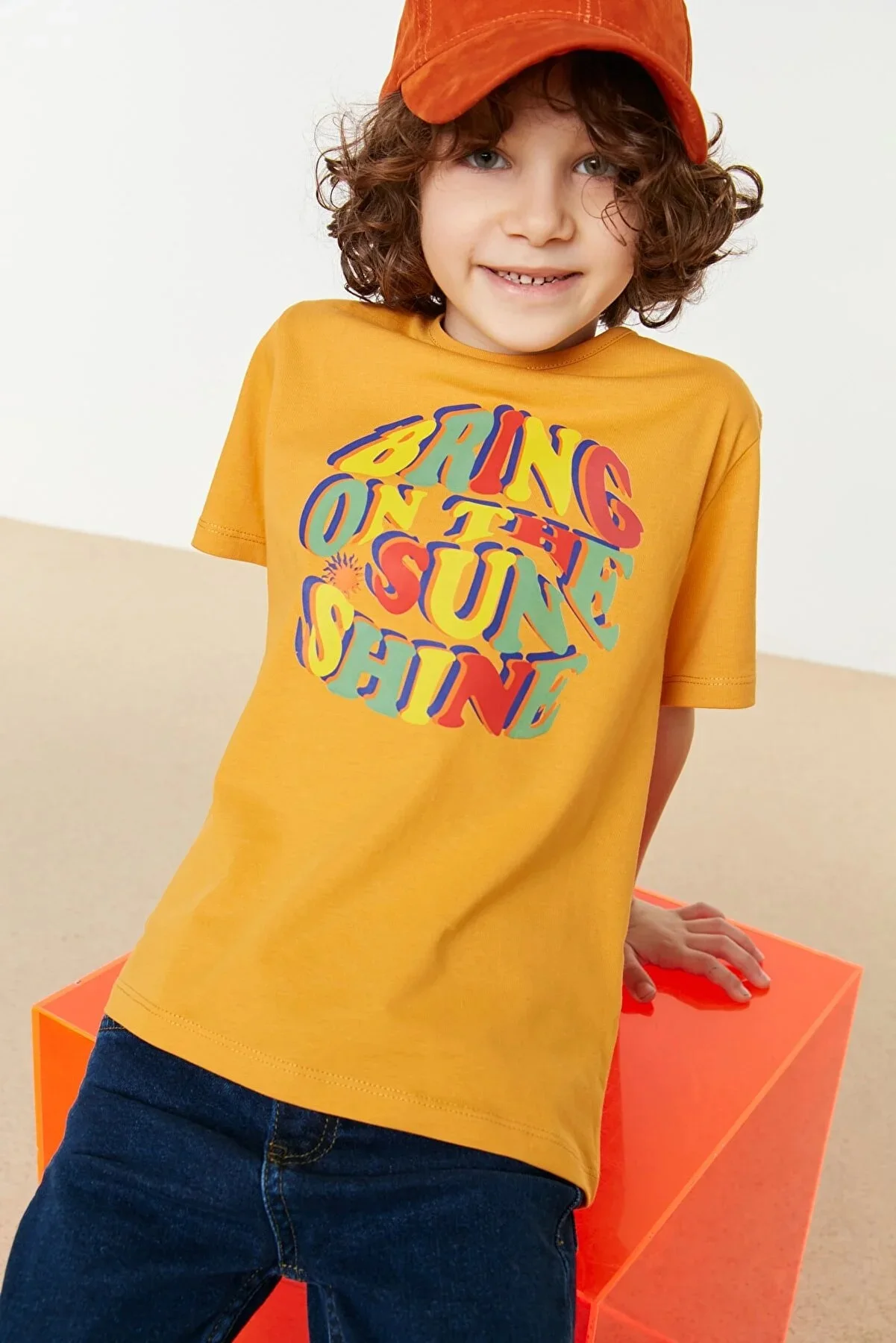 Kaus Rajutan Anak Laki-laki Motif Kuning