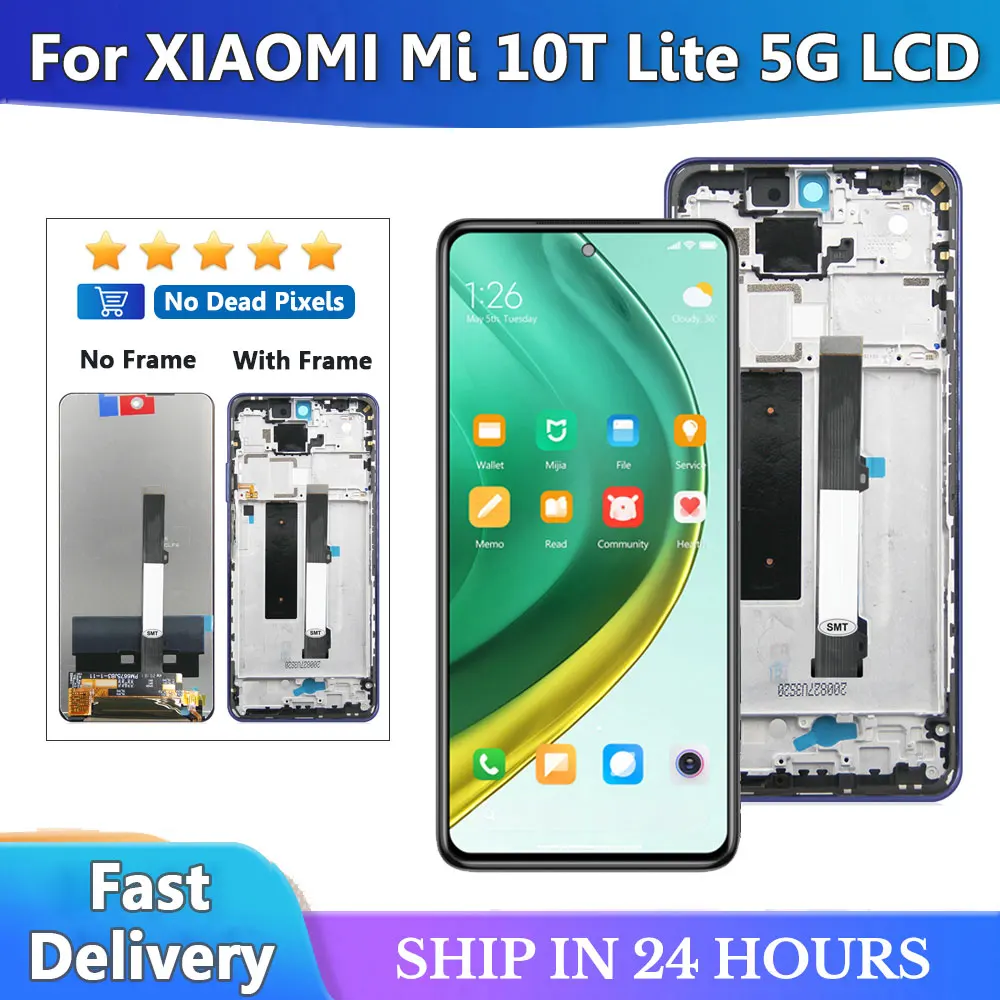 

6.67'' AAA Quality Display Replacement For Xiaomi Mi 10T Lite 5G LCD 10 Touches Screen For Mi 10T 10 T Lite 5G M2007J17G Display