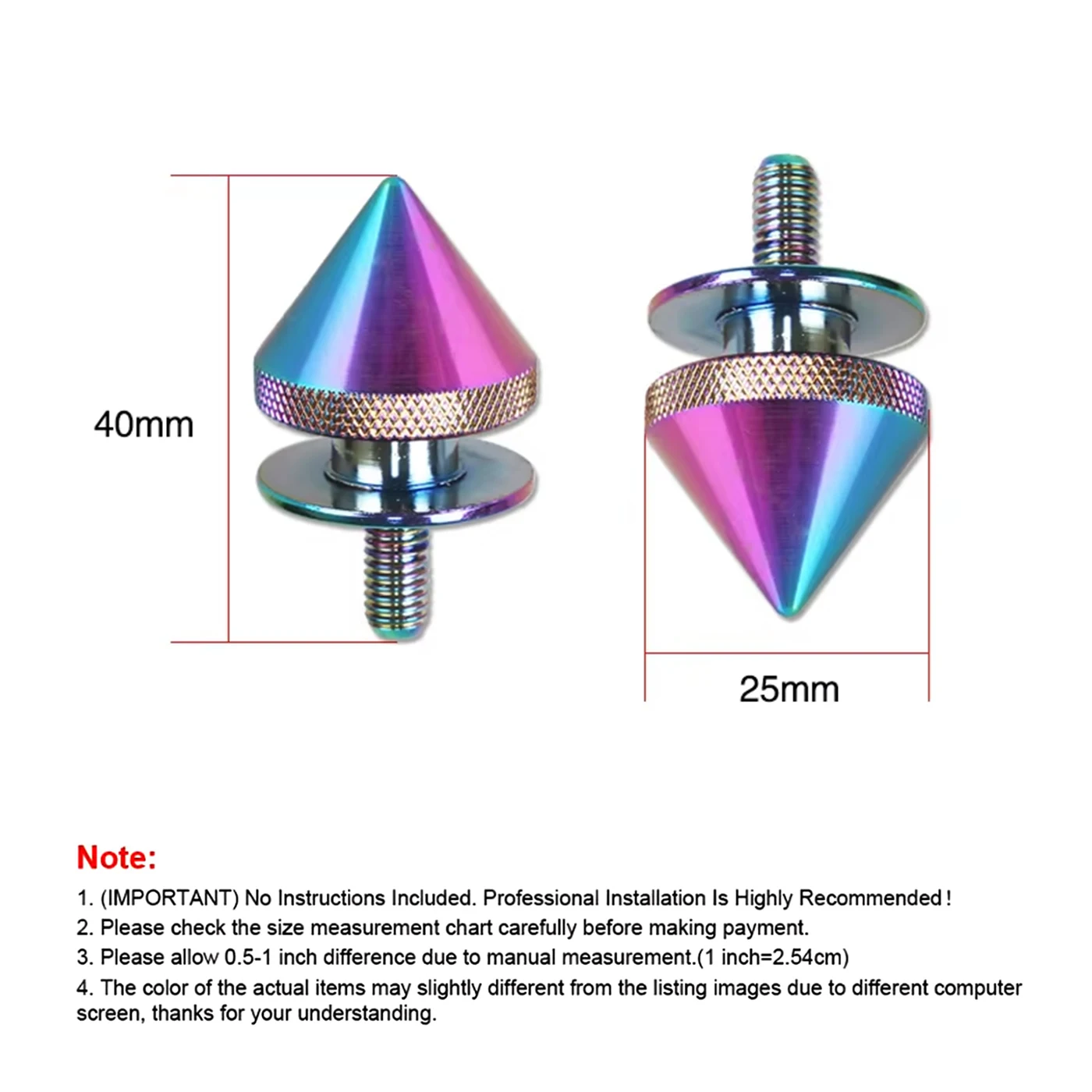 Universal Spike Quick Release Fasteners for Car Bumper Trunk Hatch Lids Aluminum Release Attachment Fastener