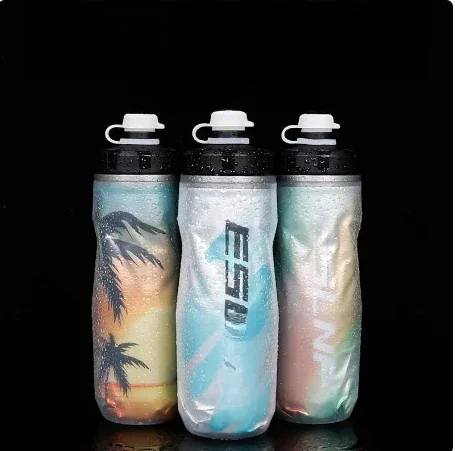 AliExpress NONE 610ML Cycling Keep Cold Water Bottle MTB Road bike Portable Cup Lightweight Outdoor Cycling Water bottle Bike Accessory