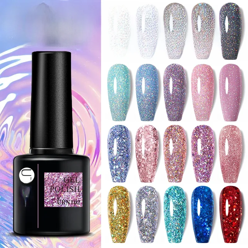 UR SUGAR-Verhéritage à Ongles en Gel UV à Paillettes, Soak Off, Coloré, pour Manucure, Design Artistique, à Faire Soi-Même