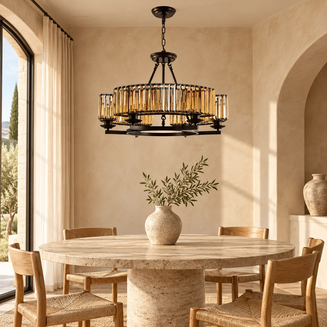 Lampadario a Soffitto LED di Lusso Stile Nordico Minimalista Lampada in Cristallo Dimmerabile Risparmio Energetico Facile Installazione Kit Illuminazione per Soggiorno Sala da Pranzo Camera da Letto