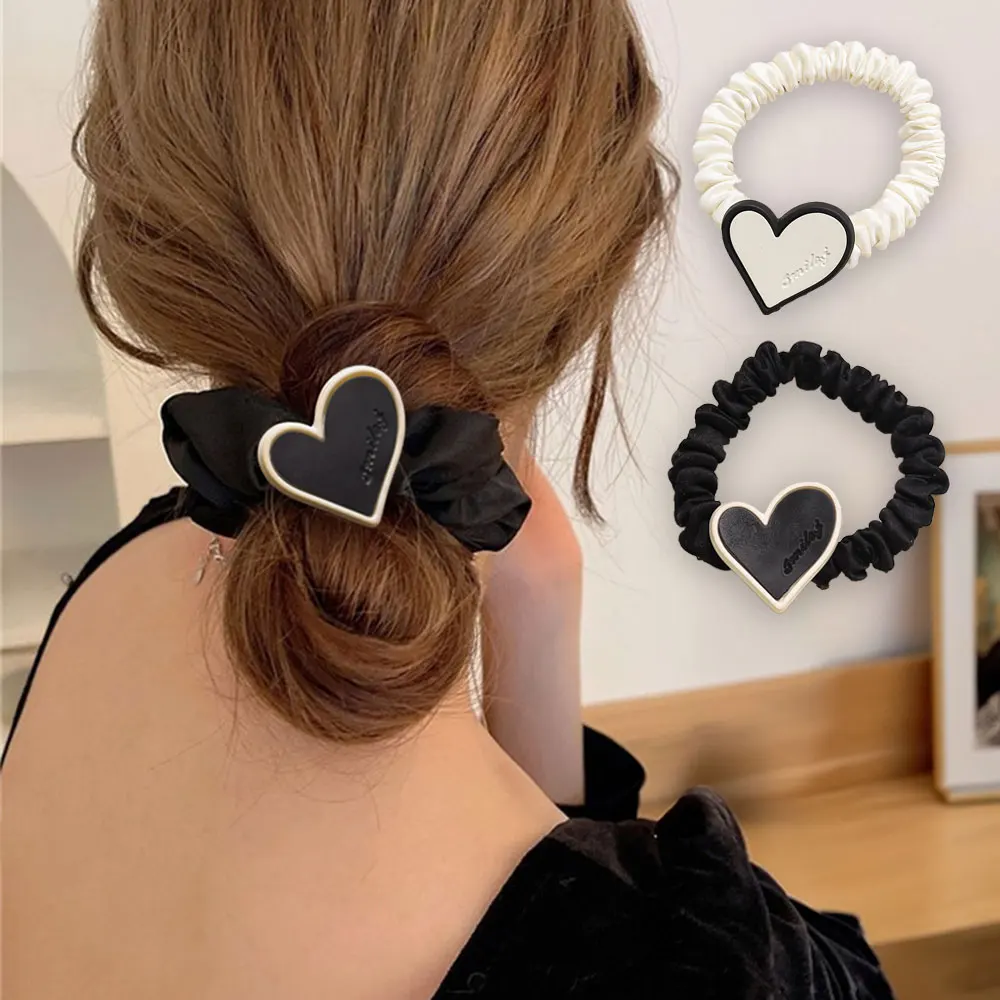 2 pieces mini scrunchie FEMALE women hair tie hair bobble half-up ponytail set