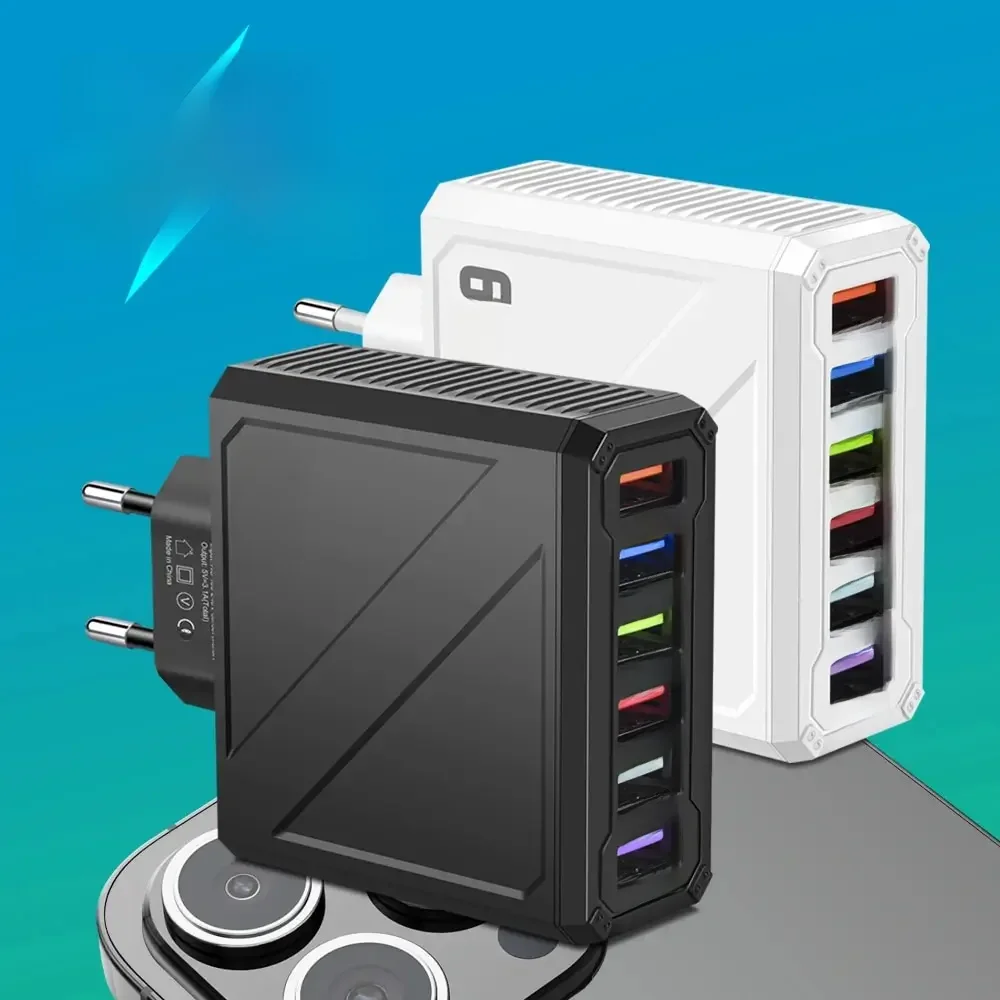 3,1 A 6 Ports USB Ladegerät Schnelle Lade Wand Ladegerät Schnell Ladung Für iPhone Samsung Xiaomi Huawei Handy Adapter