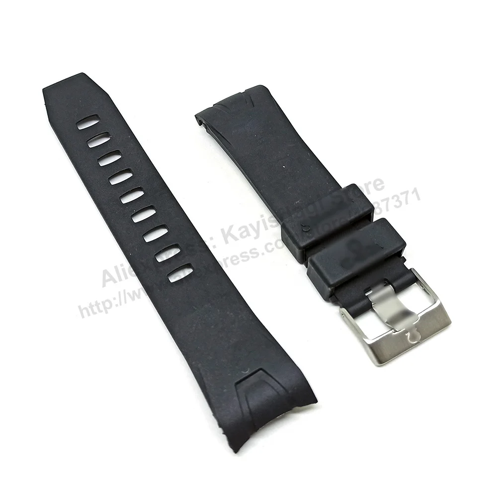 Omega Seamaster Planet Ocean Fits/For 22mm Black Silicone Rubber Replacement Watch Band Strap