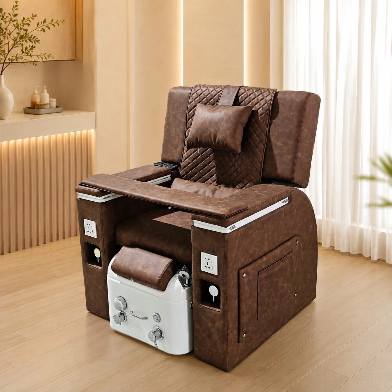 Sillón de Pedicura, Sillón Reclinable para Salón de Belleza, para Salones de Uñas, Spas de Belleza y Centros de Bienestar