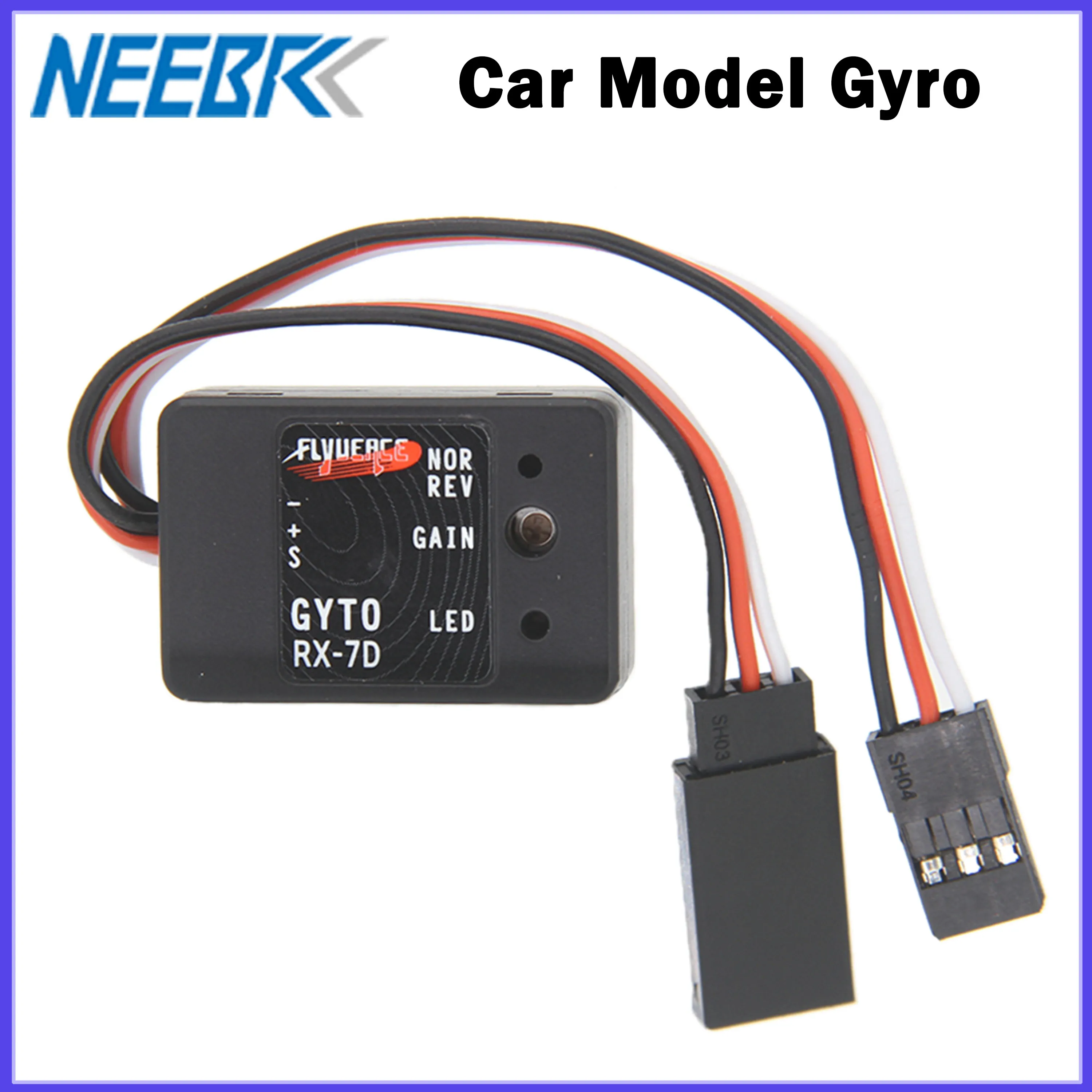 NEEBRC Mini Car Model Gyro RX-7D Gyroscope Micro DC 4.8-7.4V for RC Racing Vehicle Boat Digital/Analog Servo Universal Receiver