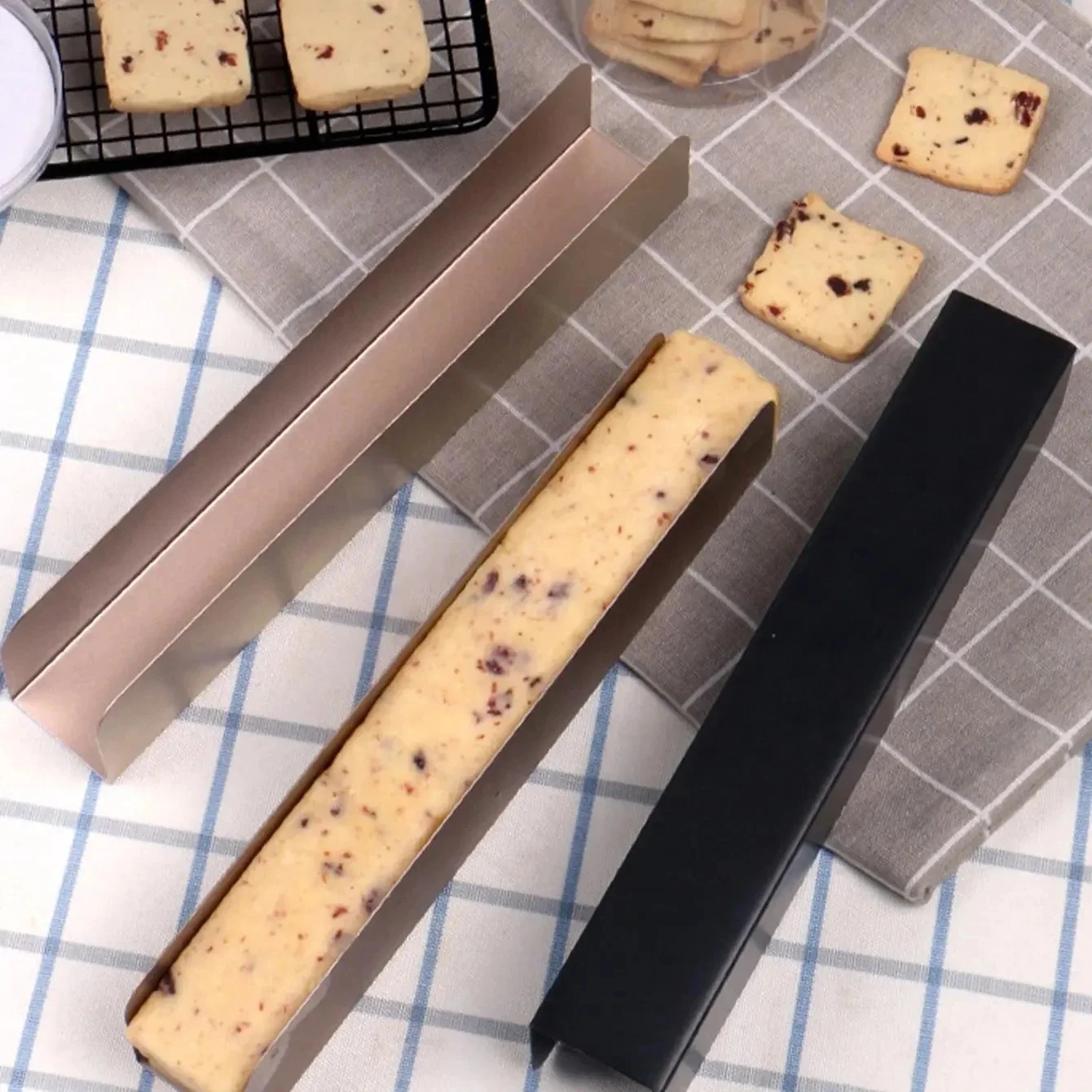 Moule de pâtisserie antiadhésif polyvalent, 1 pièce, en forme de U et de formes rectangulaires en métal Durable pour biscuits et pain, idéal pour le bricolage