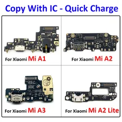 New For Xiaomi Mi A1 A2 A3 Lite 5X 6X CC9E Dock Connector Micro USB Charger Charging Port Flex Cable Microphone Board