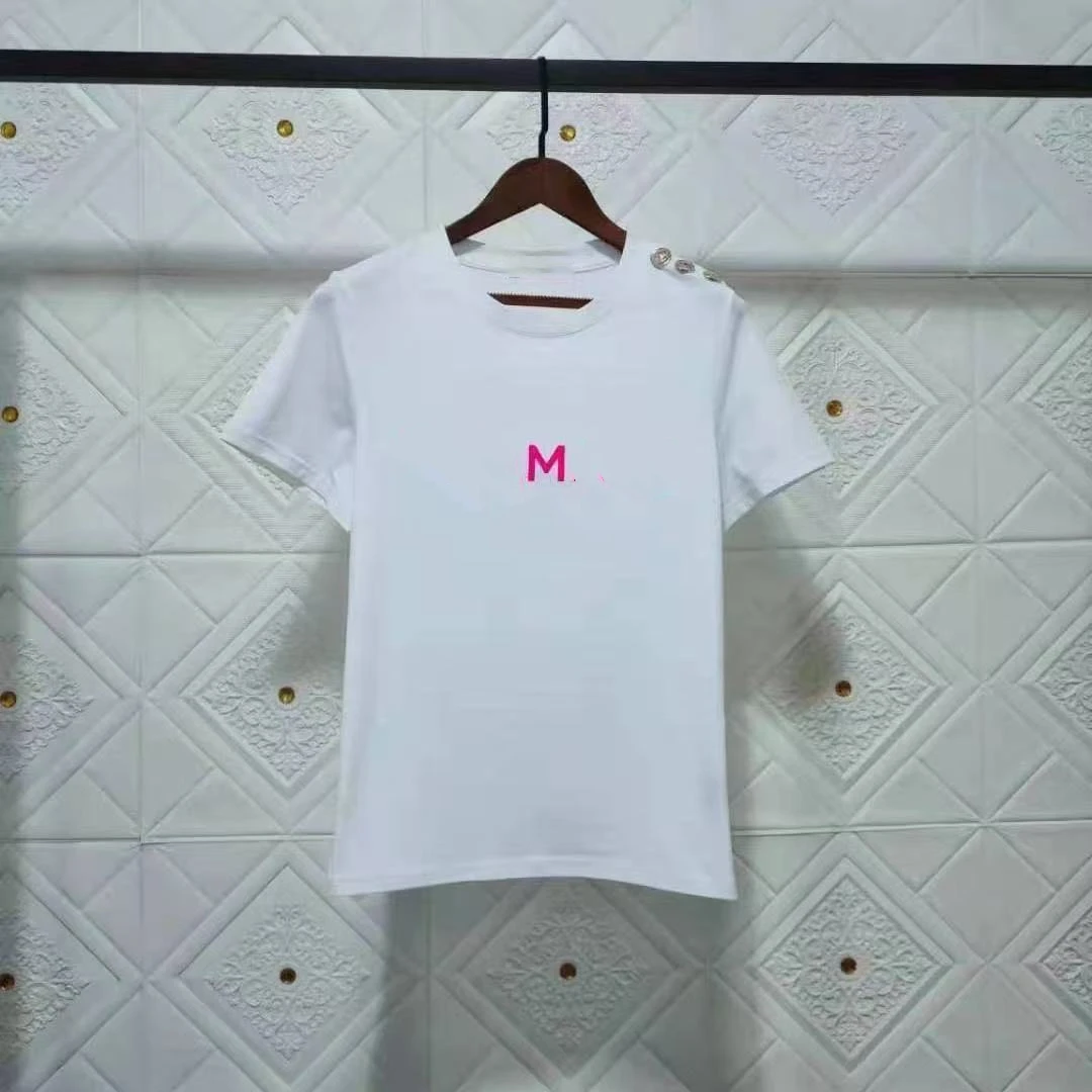 2025 Designer summer boutique short sleeve three-dimensional flocking letters casual simple cotton T-shirt for men and women