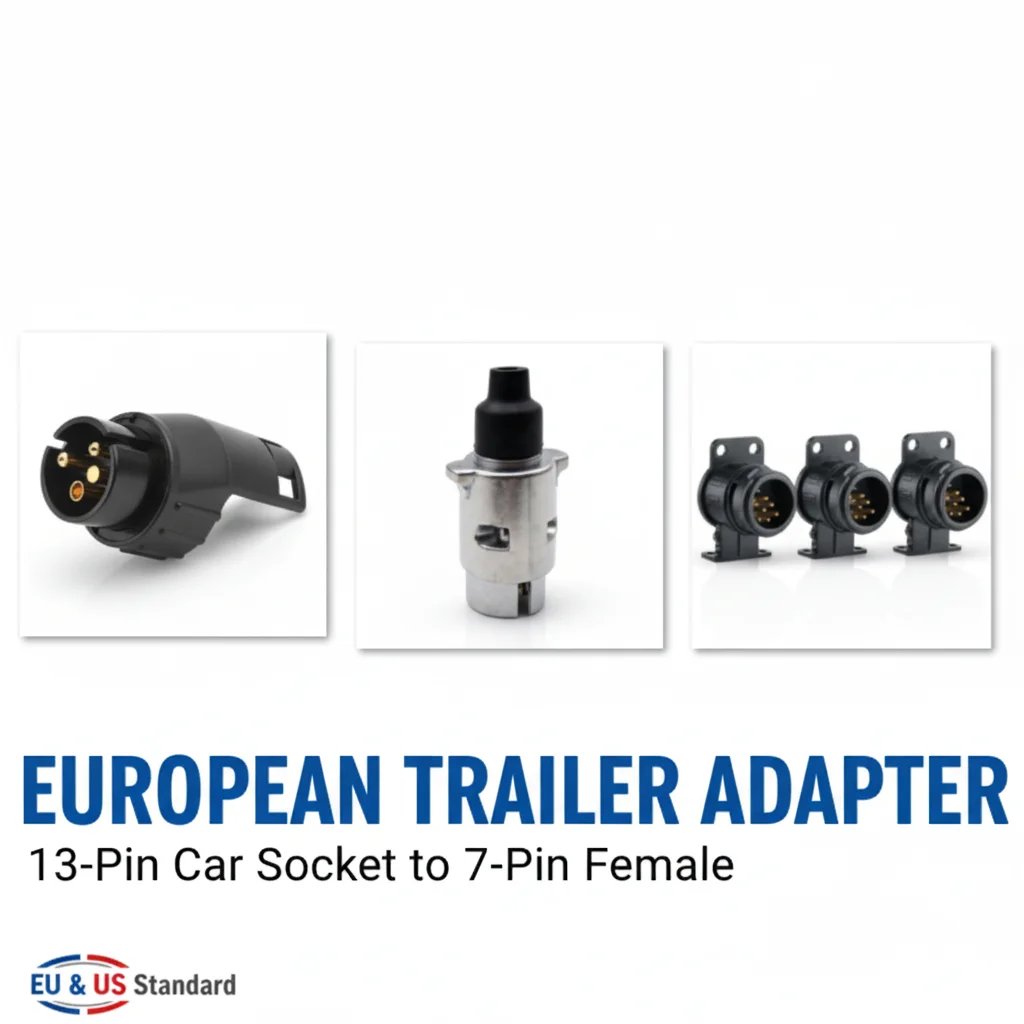 

13-7-контактный адаптер, разъем для прицепа, водонепроницаемые вилки, 12 В, защита адаптера для буксировки, разъем для буксировки, ручные инструменты для фаркопа