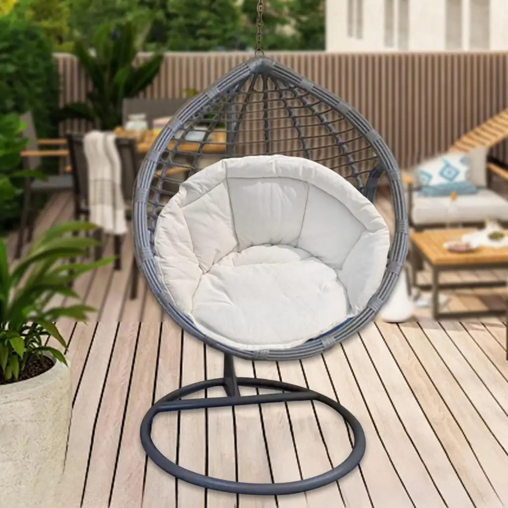 Hanging Chair Cushion Garden Hammock Removable Pads for Patio Wicker Tear Drop Hanging Chair Indoor Outdoor