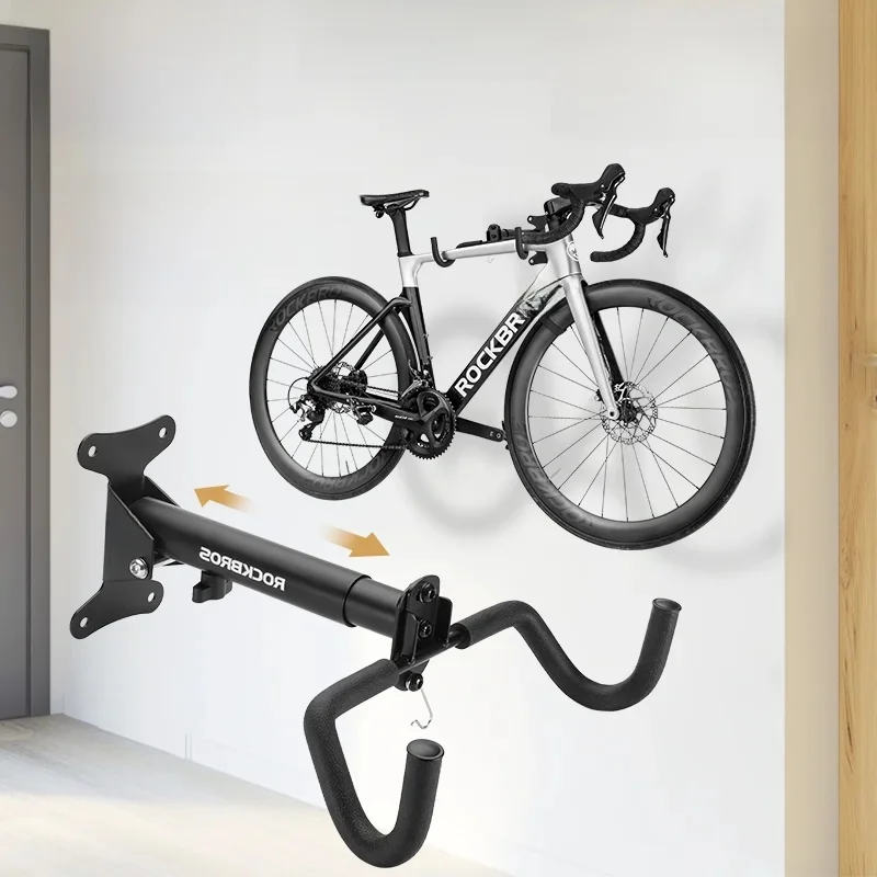 AliExpress ROCKBROS Bike Rack Wall Mount Garage Home Adjustable Bicyle Rack Horizontal Bike Hook Thickened Reinforced MTB Road Bike Holder