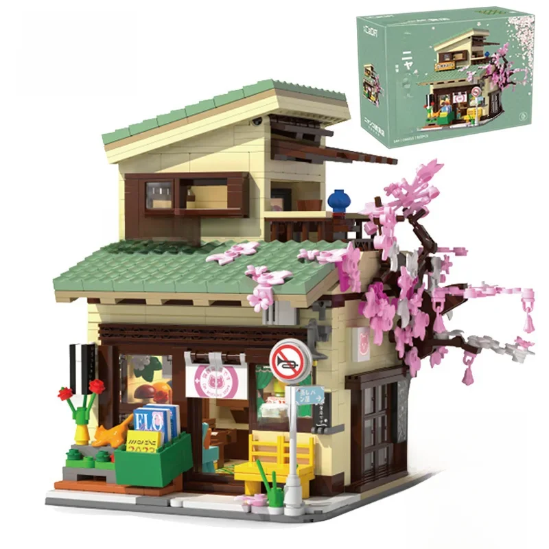 Cada LED Stad Japanse Stijl Kruidenier Huis Bouwstenen Dubbeldekker Duplex Architectuur Bricks Speelgoed voor Kid Geschenken - afbeelding 2