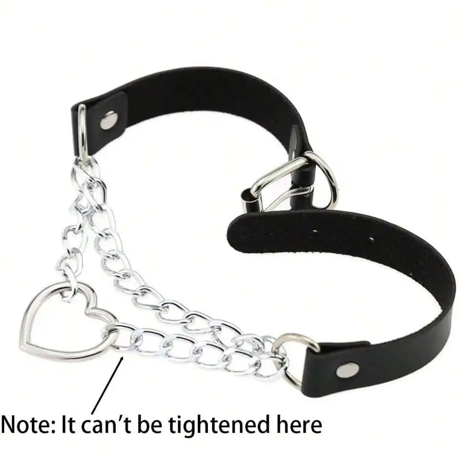 Yanxyad Leder-Halsband-Halskette, Herzform, Gothic-Punk-Rock-Halskette, Halsbänder für Valentinstag, Mutter, Mutter, Muttertag – Detail 4