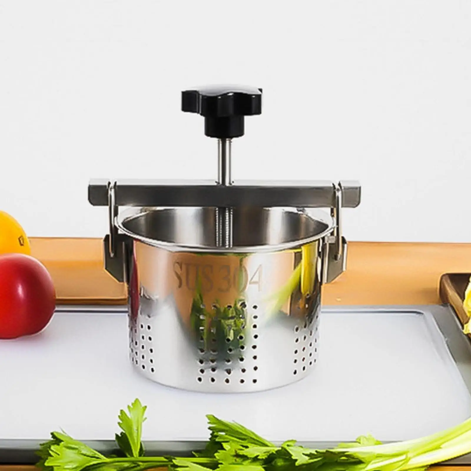 

Ручные соковыжималки 1,5 л, соковыжималка для овощей, прочный кухонный инструмент для обезвоживания овощей для домашней кухни, ресторана