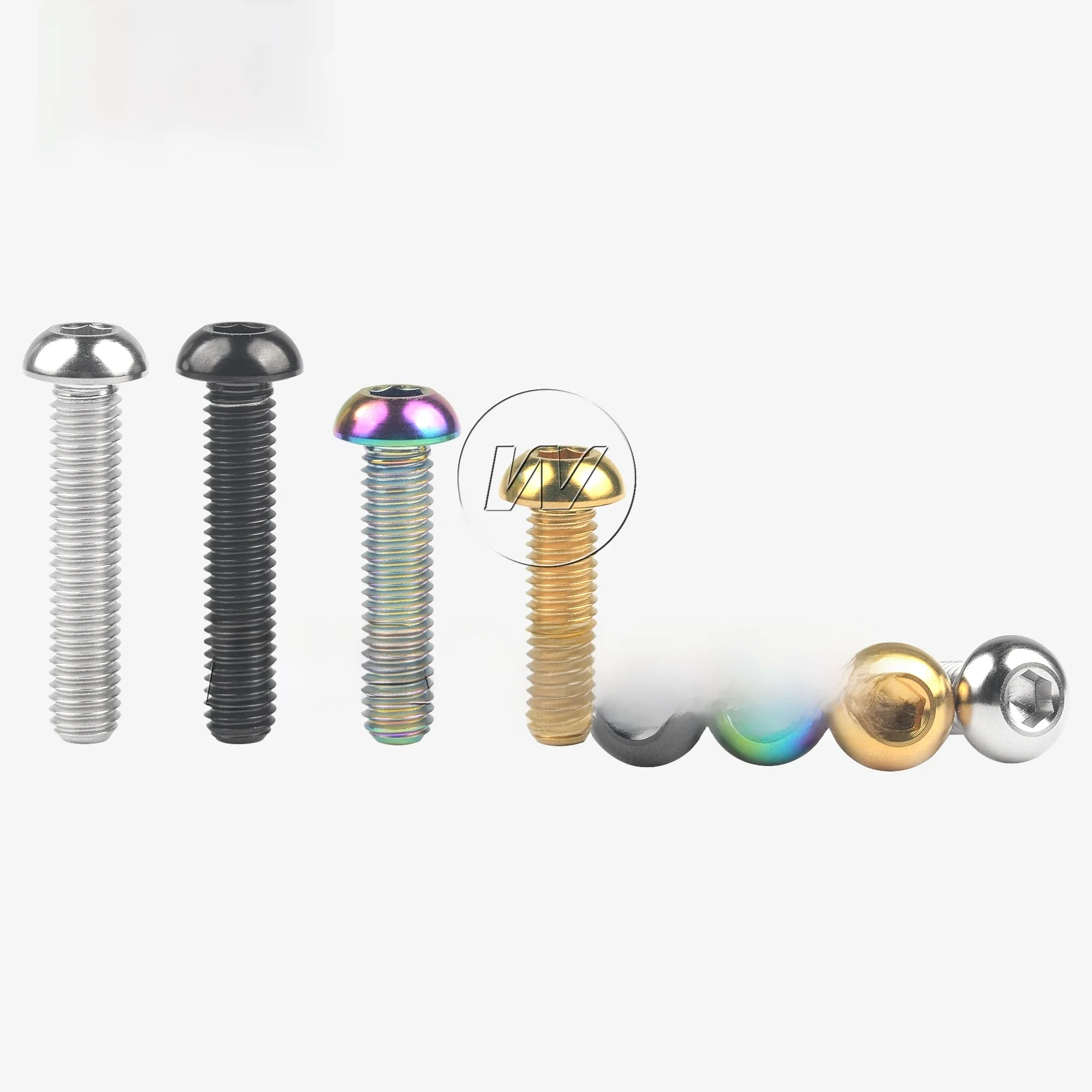 AliExpress Wanyifa Titanium Bolt Ti M6/M8x12/15/16/20/25/30/35MM Half Round Hexagon Head Screws for Bike Motorcycle Car Cycling Refit