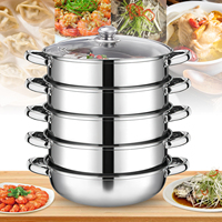 Multi-Function 5-Layer Stainless Steel steaming 30cm steamers for smoking Use safe