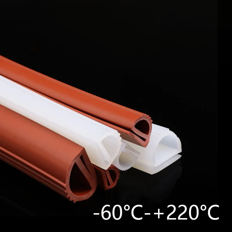 

1Meter White /Red Silicone E-shaped Strip Rubber Sealing Strip E E-Strip Sealing Strip