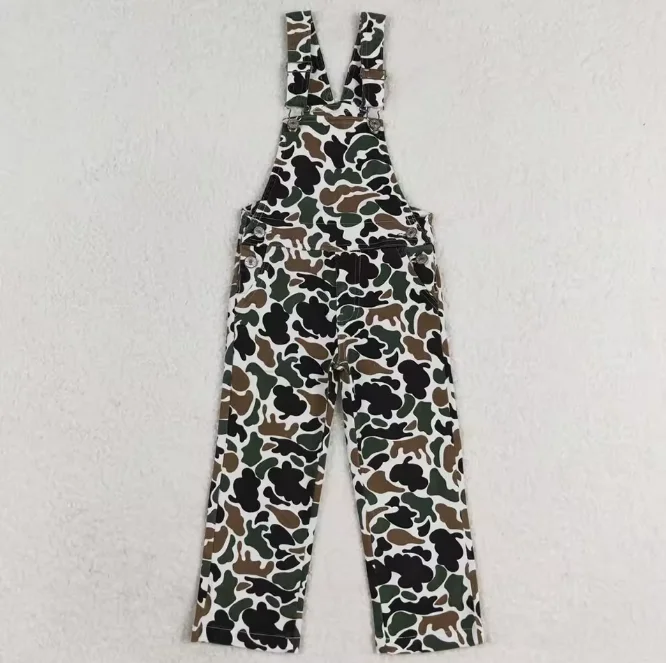 Baby Girls Boys Fall Hunting Camo Denim Strap jumpsuits Overall children boutique kid Long Pants Clothes
