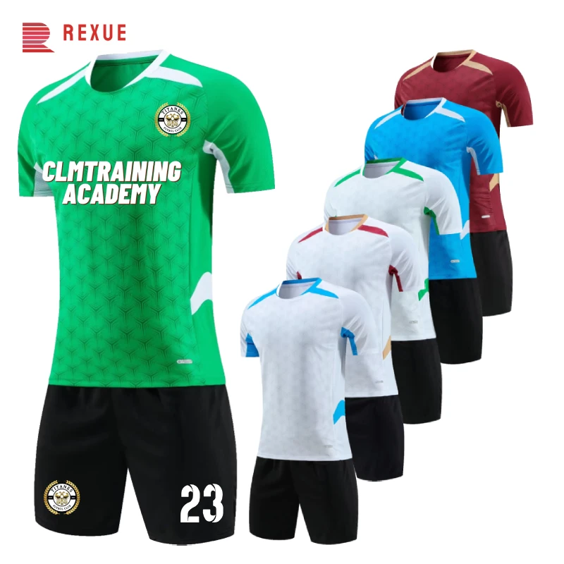 Custom Soccer Kits With Your Logo Name And Number 23-24 Wholesale Football Jersey Set Boys Team Uniform Personalized Men Suits