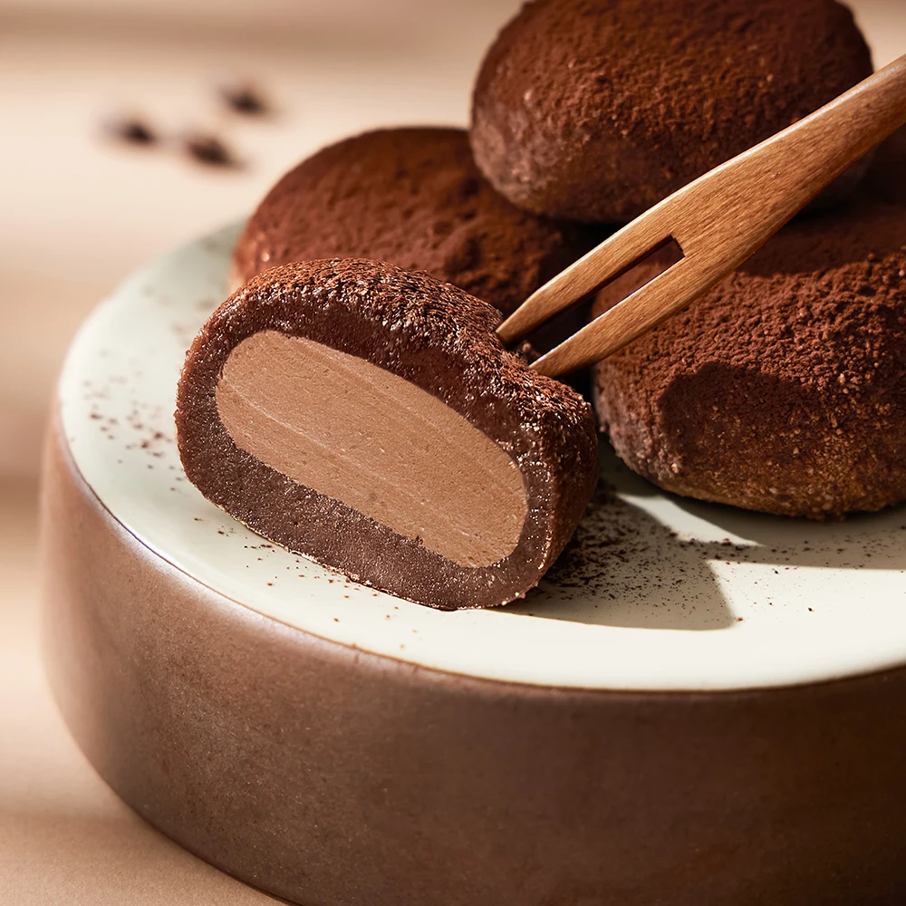 Pastel de Tiramisú Arroz glutinoso Pastel de arroz mochi [Delicioso postre] Al vapor ~ Un Choco Tiramisú Teca glutinosa (12 piezas)