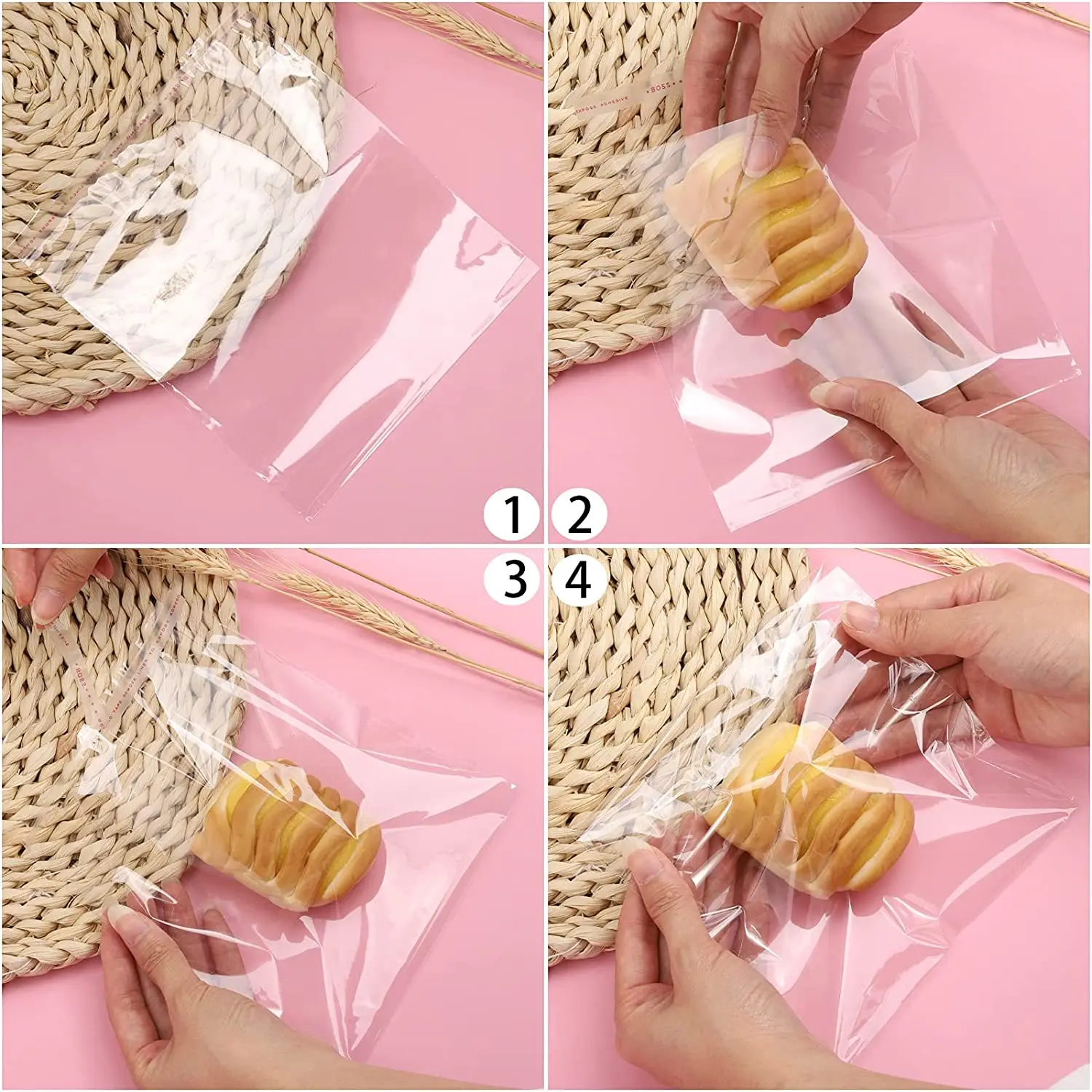 100pcs4x6-16x16cm Wholesale Various Models Resealable Poly Bag Transparent  Plastic Bags Self Adhesive Seal Jewellery Making Bag