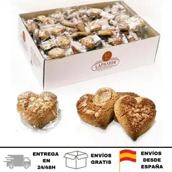 LAPASION | Galletas de canela | 2 Kg | Producto de repostería | Ideal para producto de cortesía. Galletas en forma de corazón.