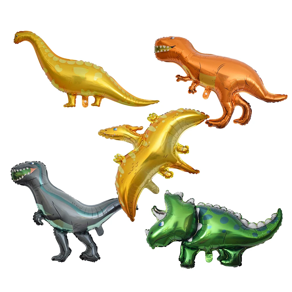 5pcs Dinosaur Balloon Cartoon Triceratops Pterosaur Tyrannosaurus Balloon kids Boys jungle Dinosaur Birthday Party decorations