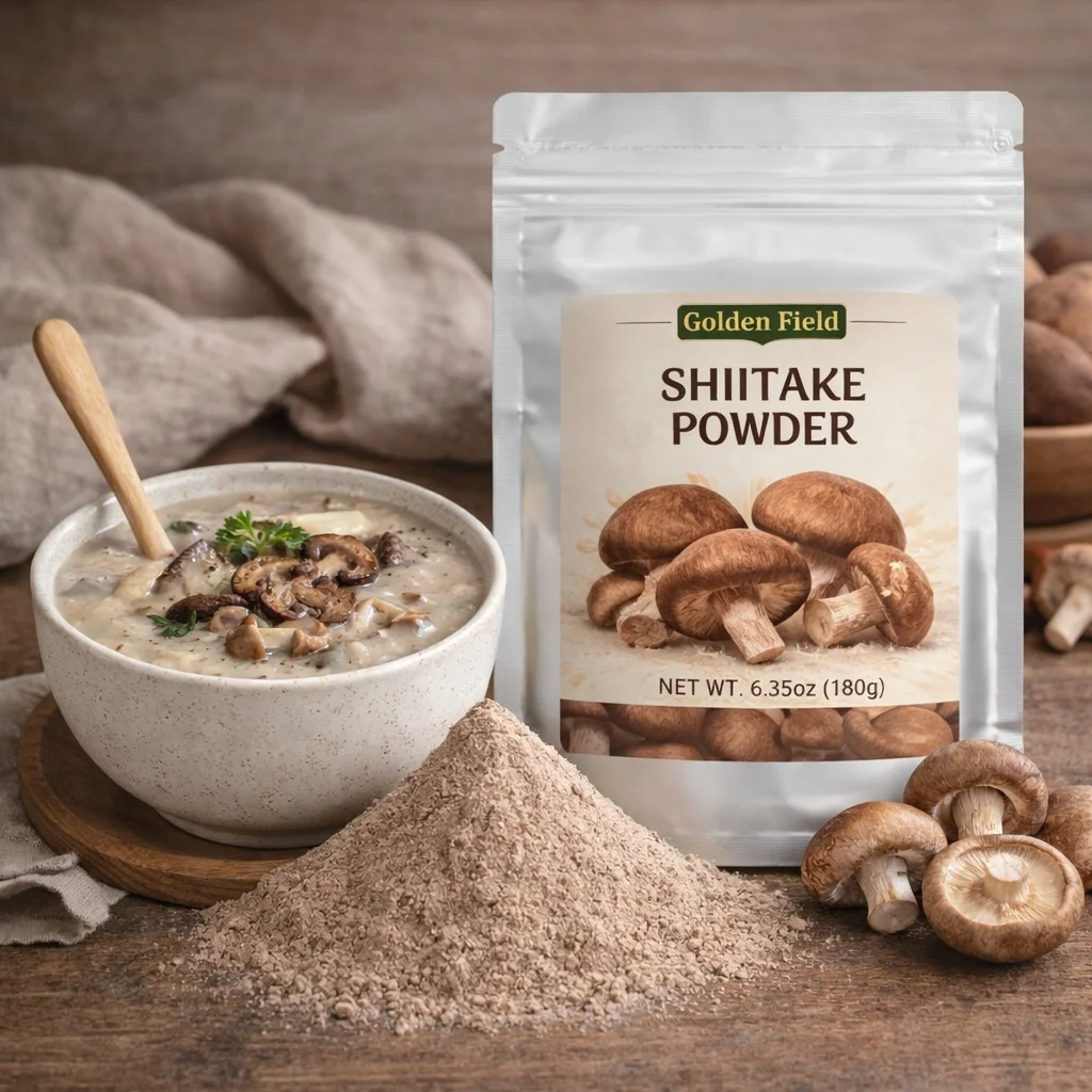 Shiitake Powder - Mushroom Powder - Savory Mushroom Taste for Soups, Noodles, Rice Dishes - 6.35oz (180g), Fine Texture, Easy to