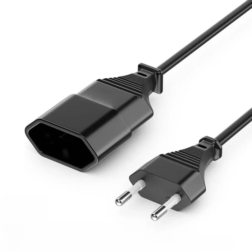 EU Power Verlengkabel 2-Prong Europese EU Man-vrouw Power Verlengsnoer 5M/3M/1.5M/1M/0.5M EU Netsnoer Verlenging - afbeelding 2