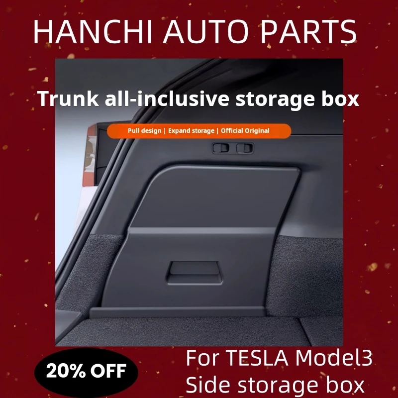 

HANCHI Side storage Box For Tesla Model Y/3 Wear-resistant Side Storage Box New Version of the Interior Modification Accessories