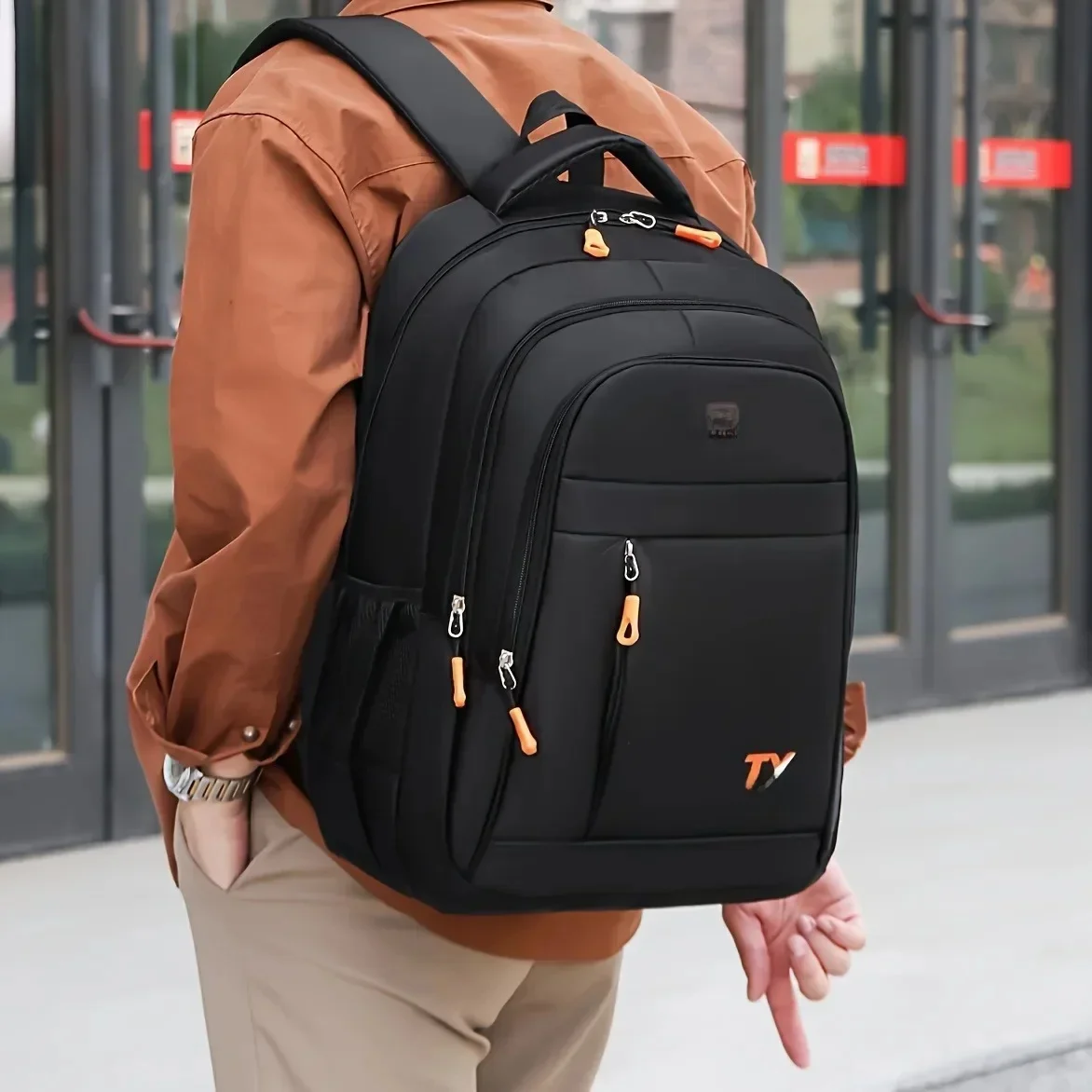 1-teiliger Herrenrucksack, wasserdichter Freizeitrucksack mit großer Kapazität, verstellbarer Computerrucksack