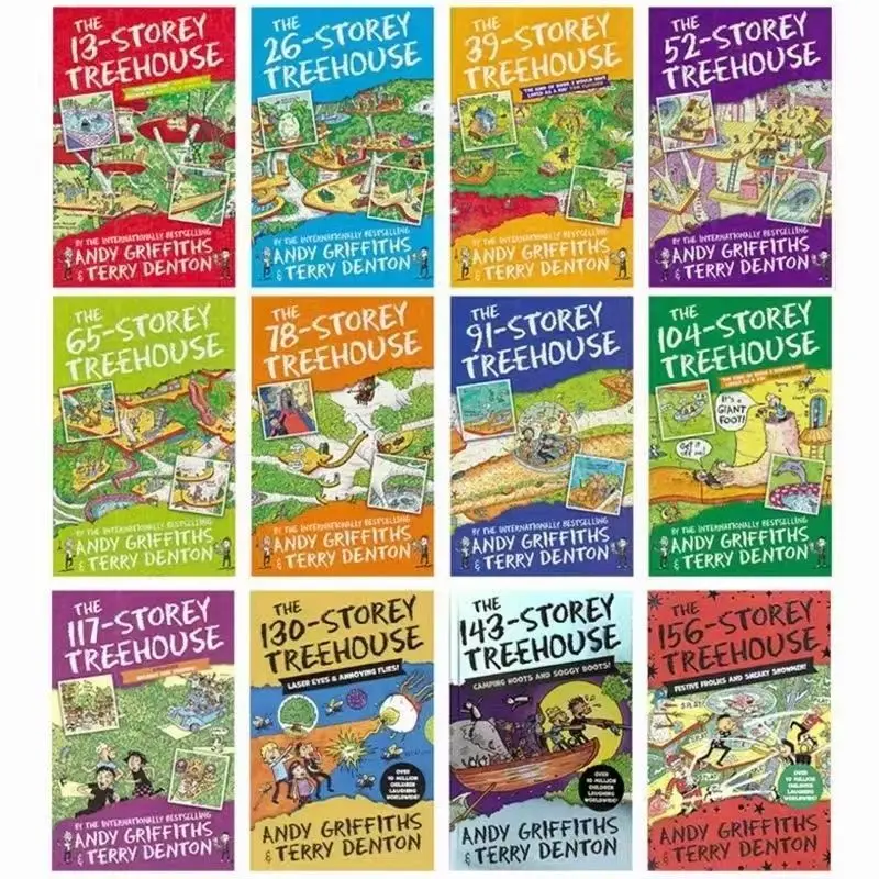 English story books Little Kid’s Treehouse Adventures 12 volumes Crazy Treehouse Adventures children’s story picture book