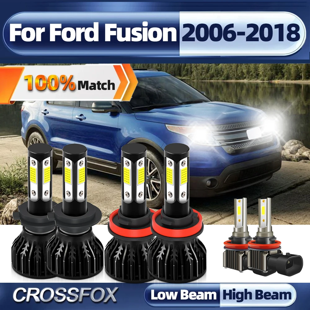 

H7 H11 Canbus Led Headlight 60000LM Lamp 360W 6000K Auto Fog Lamp 12V For Ford Fusion 2006-2012 2013 2014 2015 2016 2017 2018