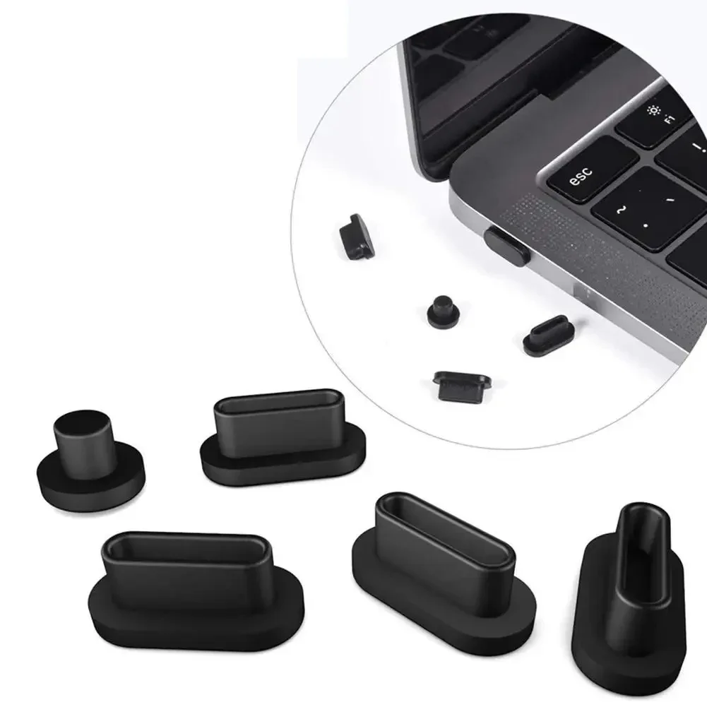 Miękki silikon do Macbook Pro Air 13 15 16 M1 M2 M3 A2442 A2485 A2992 A2179 A2338 A3113 A3114 Wtyczka przeciwpyłowa Porty USB Wtyczka przeciwpyłowa — zdjęcie 2