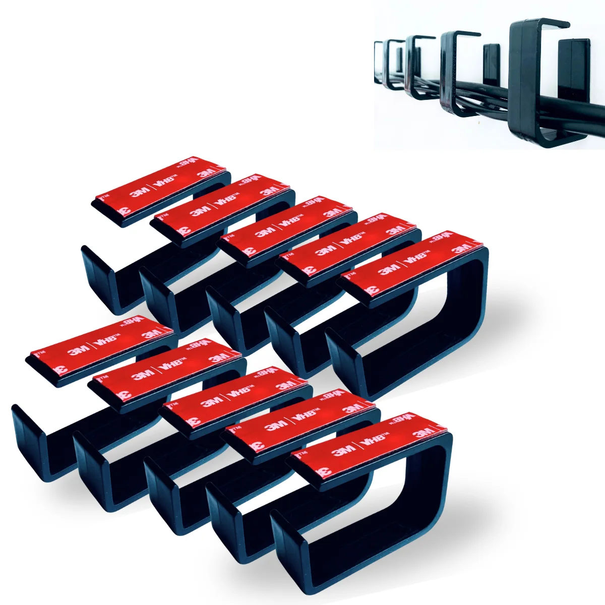 منظم كابل ذاتي اللصق ، قفل مكتب ، إدارة الكابلات ، 3 أمتار ، 20