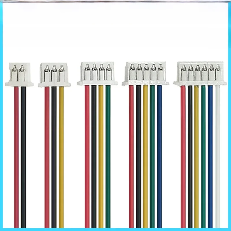 10 SZTUK JST MX1.25 MX 1.25mm Złącze kabla 2/3/4/5/6/7/8/9/10/12 Pin 1.25MM Rozstaw wtyczki 10CM/20cm/30CM Długość przewodu 28AWG — zdjęcie 2