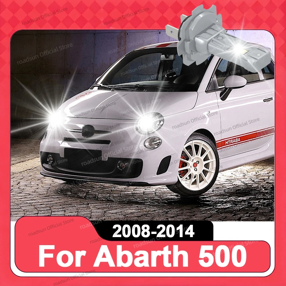 

2/4Pcs 30000LM Mini H7 LED Headlight Bulb Wireless CSP H1 Car Headlamp For Abarth 500 2008 2009 2010 2011 2012 2013 2014